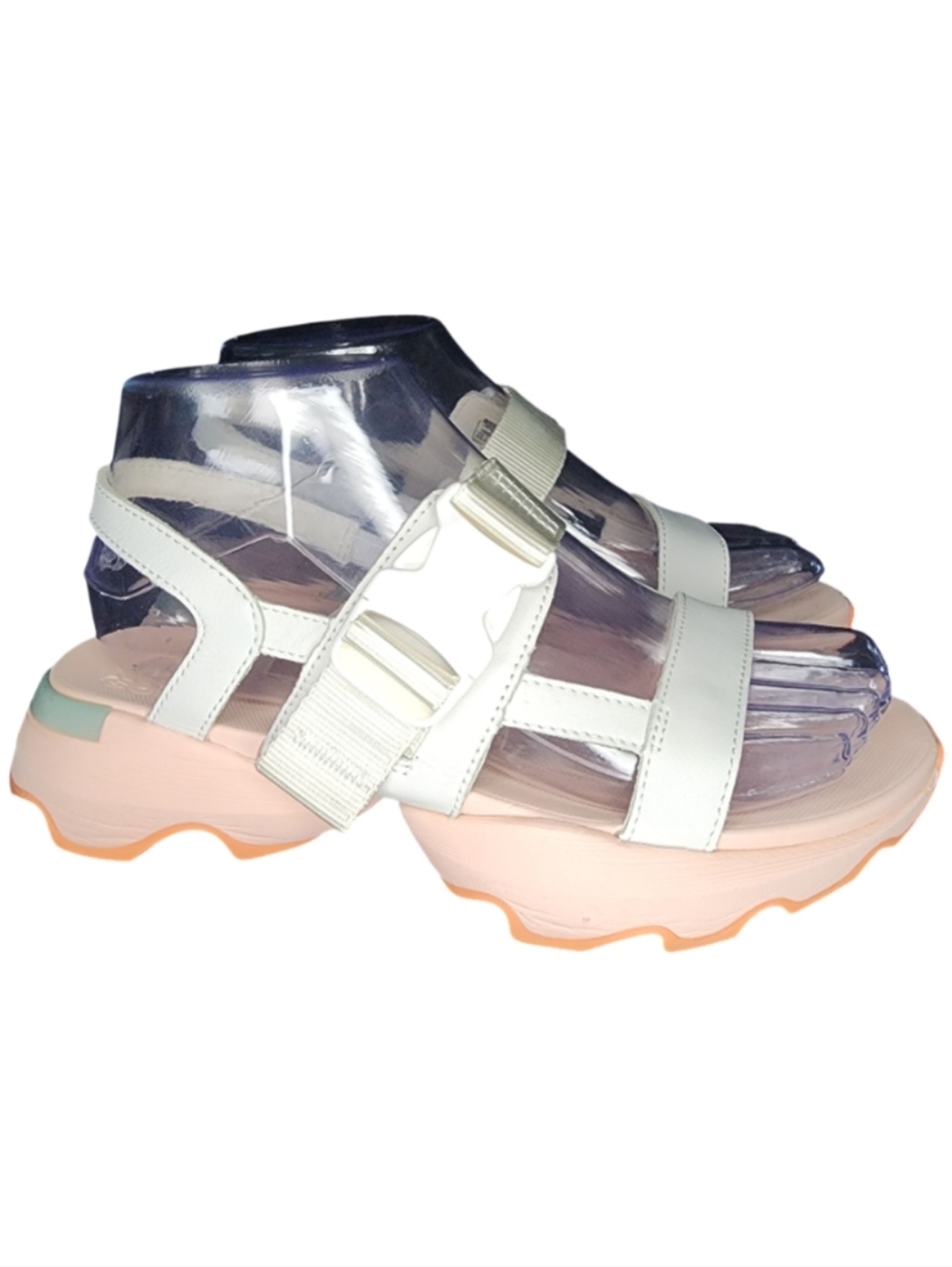 SOREL Sea Salt & Peach Blossom Kinetic Impact Sling Sandals, Womens 6.5 - Picture 2 of 10